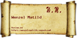 Wenzel Matild névjegykártya